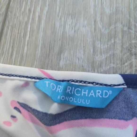 Tori Richard Honolulu Hawaiian made in the USA tunic sleeveless shirt stretch xs - Picture 2 of 10